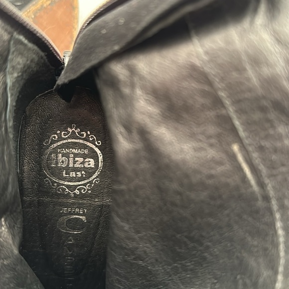 Jeffrey Campbell silver chain mail and black suede platform booties - Picture 7 of 10